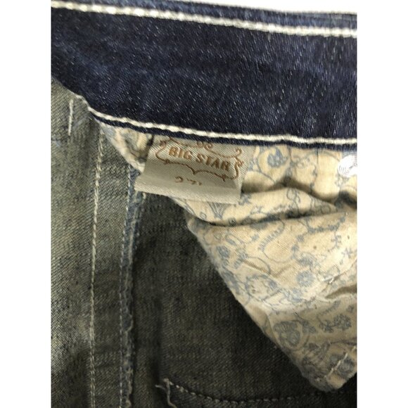 Big Star Amsterdam Bootcut Woman 27x32 Blue Denim Jeans Straight Leg - Picture 8 of 8